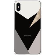GCN-GP01-E-TL [GLASS PRINT iPhone XS Max GEOMETRIC PATTERN Delta TL]
