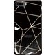 GCN-GP04-B-BK [GLASS PRINT iPhone 8 Plus/7 Plus GEOMETRIC PATTERN CowSpider BK]