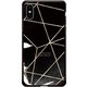 GCN-GP04-C-BK [GLASS PRINT iPhone XS/X GEOMETRIC PATTERN CowSpider BK]