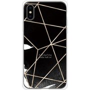 GCN-GP04-C-TL [GLASS PRINT iPhone XS/X GEOMETRIC PATTERN CowSpider TL]