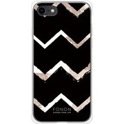 GCN-GP05-A-TL [GLASS PRINT iPhone 8/7 GEOMETRIC PATTERN Chevron TL]