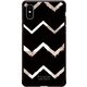 GCN-GP05-C-BK [GLASS PRINT iPhone XS/X GEOMETRIC PATTERN Chevron BK]