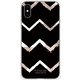 GCN-GP05-C-TL [GLASS PRINT iPhone XS/X GEOMETRIC PATTERN Chevron TL]