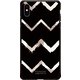 GCN-GP05-E-BK [GLASS PRINT iPhone XS Max GEOMETRIC PATTERN Chevron BK]