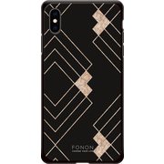 GCN-GP06-E-BK [GLASS PRINT iPhone XS Max GEOMETRIC PATTERN Stiff BK]
