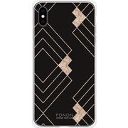 GCN-GP06-E-TL [GLASS PRINT iPhone XS Max GEOMETRIC PATTERN Stiff TL]