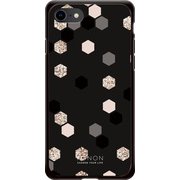 GCN-GP07-A-BK [GLASS PRINT iPhone 8/7 GEOMETRIC PATTERN Buzz BK]
