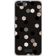 GCN-GP07-B-TL [GLASS PRINT iPhone 8 Plus/7 Plus GEOMETRIC PATTERN Buzz TL]