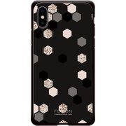 GCN-GP07-C-BK [GLASS PRINT iPhone XS/X GEOMETRIC PATTERN Buzz BK]