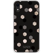 GCN-GP07-D-TL [GLASS PRINT iPhone XR GEOMETRIC PATTERN Buzz TL]