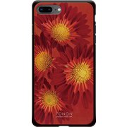 GCN-FR01-B-BK [GLASS PRINT iPhone 8 Plus/7 Plus FLORAL Aflican Daisy BK]