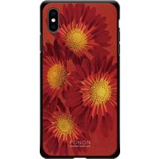 GCN-FR01-E-BK [GLASS PRINT iPhone XS Max FLORAL Aflican Daisy BK]