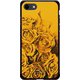 GCN-FR03-A-BK [GLASS PRINT iPhone 8/7 FLORAL Yellow Rose BK]
