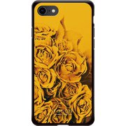 GCN-FR03-A-BK [GLASS PRINT iPhone 8/7 FLORAL Yellow Rose BK]