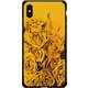 GCN-FR03-E-BK [GLASS PRINT iPhone XS Max FLORAL Yellow Rose BK]