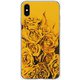 GCN-FR03-E-TL [GLASS PRINT iPhone XS Max FLORAL Yellow Rose TL]