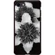 GCN-FR04-A-BK [GLASS PRINT iPhone 8/7 FLORAL Mono FLORAL BK]