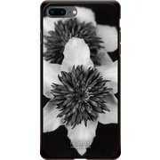 GCN-FR04-B-BK [GLASS PRINT iPhone 8 Plus/7 Plus FLORAL Mono FLORAL BK]