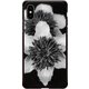 GCN-FR04-C-BK [GLASS PRINT iPhone XS/X FLORAL Mono FLORAL BK]