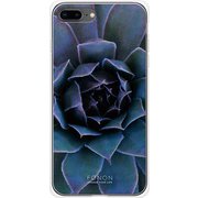 GCN-FR05-B-TL [GLASS PRINT iPhone 8 Plus/7 Plus FLORAL Blue Bloom TL]