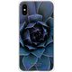 GCN-FR05-C-TL [GLASS PRINT iPhone XS/X FLORAL Blue Bloom TL]