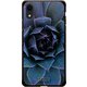 GCN-FR05-D-BK [GLASS PRINT iPhone XR FLORAL Blue Bloom BK]