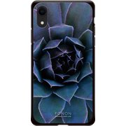 GCN-FR05-D-BK [GLASS PRINT iPhone XR FLORAL Blue Bloom BK]