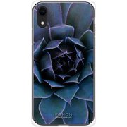 GCN-FR05-D-TL [GLASS PRINT iPhone XR FLORAL Blue Bloom TL]