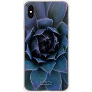 GCN-FR05-E-TL [GLASS PRINT iPhone XS Max FLORAL Blue Bloom TL]