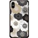 GCN-FP01-C-BK [GLASS PRINT iPhone XS/X FLORAL PATTERN Anemone BK]