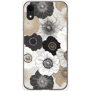 GCN-FP01-D-TL [GLASS PRINT iPhone XR FLORAL PATTERN Anemone TL]