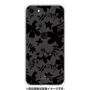 GCN-FP02-A-TL [GLASS PRINT iPhone 8/7 FLORAL PATTERN Azalea Nigt Black TL]