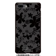 GCN-FP02-B-BK [GLASS PRINT iPhone 8 Plus/7 Plus FLORAL PATTERN Azalea Nigt Black BK]