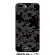 GCN-FP02-B-TL [GLASS PRINT iPhone 8 Plus/7 Plus FLORAL PATTERN Azalea Nigt Black TL]