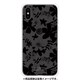 GCN-FP02-C-TL [GLASS PRINT iPhone XS/X FLORAL PATTERN Azalea Nigt Black TL]