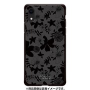 GCN-FP02-D-BK [GLASS PRINT iPhone XR FLORAL PATTERN Azalea Nigt Black BK]