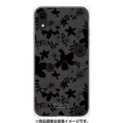 GCN-FP02-D-TL [GLASS PRINT iPhone XR FLORAL PATTERN Azalea Nigt Black TL]