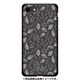 GCN-FP09-A-BK [GLASS PRINT iPhone 8/7 FLORAL PATTERN Rondo Dawn Gray BK]