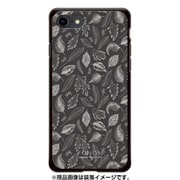 GCN-FP09-A-BK [GLASS PRINT iPhone 8/7 FLORAL PATTERN Rondo Dawn Gray BK]