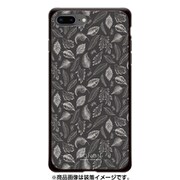 GCN-FP09-B-BK [GLASS PRINT iPhone 8 Plus/7 Plus FLORAL PATTERN Rondo Dawn Gray BK]