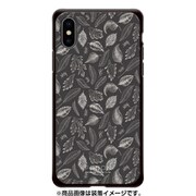 GCN-FP09-C-TL [GLASS PRINT iPhone XS/X FLORAL PATTERN Rondo Dawn Gray TL]