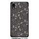 GCN-FP09-D-BK [GLASS PRINT iPhone XR FLORAL PATTERN Rondo Dawn Gray BK]