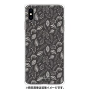 GCN-FP09-E-TL [GLASS PRINT iPhone XS Max FLORAL PATTERN Rondo Dawn Gray TL]