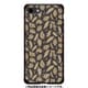 GCN-FP10-A-BK [GLASS PRINT iPhone 8/7 FLORAL PATTERN Rondo Caramel Black BK]
