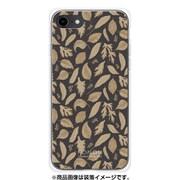 GCN-FP10-A-TL [GLASS PRINT iPhone 8/7 FLORAL PATTERN Rondo Caramel Black TL]