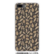 GCN-FP10-B-TL [GLASS PRINT iPhone 8 Plus/7 Plus FLORAL PATTERN Rondo Caramel Black TL]