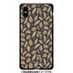 GCN-FP10-C-BK [GLASS PRINT iPhone XS/X FLORAL PATTERN Rondo Caramel Black BK]