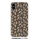GCN-FP10-C-TL [GLASS PRINT iPhone XS/X FLORAL PATTERN Rondo Caramel Black TL]