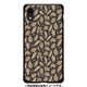 GCN-FP10-D-BK [GLASS PRINT iPhone XR FLORAL PATTERN Rondo Caramel Black BK]