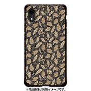 GCN-FP10-D-BK [GLASS PRINT iPhone XR FLORAL PATTERN Rondo Caramel Black BK]